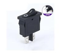5Pcs 10x22mm KCD1-110 Black Thin Rocker Switch NO/OFF 2 Pin Small Instrument Power Switch NWPNLXEA(Nero)