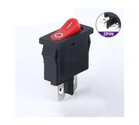 5Pcs 10x22mm KCD1-110 Black Thin Rocker Switch NO/OFF 2 Pin Small Instrument Power Switch NWPNLXEA(Rot)