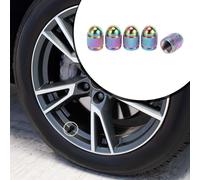5Pcs 11X17Mm Bouchons De Valve De Pneu Universels - Bouchon De Valve De Roue De Voiture Anti-Crash Couvre-Valve De Tige De Valve De Pneu Pour Voiture Suv Vélo - Cuivre Colorée