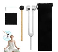 5Pcs 128Hz Diapason Therapeutique avec Marteau Silicone Accessoires associé