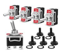 5PCS 12mm Interrupteur à Bascule en Métal, commutateur SPDT on-Off-on à 3 Broches, utilisé pour Auto Camion