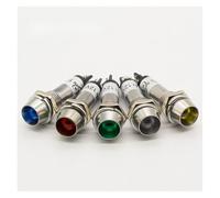 5pcs 12V 24V 220V 8mm metal LED Warning Light metal led lamp led indicator light metal LED light NWPNLXEA(Rot,220V)