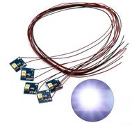 5pcs 12V Pre-Wired LEDs for Model Railway Interior Warm White(Cold Light)