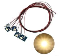 5pcs 12V Pre-Wired LEDs for Model Railway Interior Warm White(Warm Light)