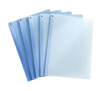 5pcs 14.6x9inch Carriseurs De Fichiers Clear Water Résistant À La Manche En Papier Dossier Avec Une Longue Pince Hold 40 Feuilles De Feuille