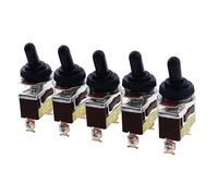 5pcs 15A 250V ON/OFF SPST 2Pin Heavy Duty Rocker Switch Car Boat Rocker Toggle Switch With Waterproof Boot push button