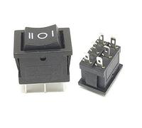 5pcs 15mm × 21mm KCD1 Série 2/3/4/6 Pin Aliments Aliments 6A/250V 10A/125V AC 2/3 Position Noir Butto,KCD1-203