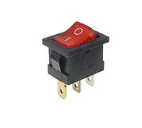 5pcs 15mm × 21mm KCD1 Série 2/3/4/6 Pin Aliments Aliments 6A/250V 10A/125V AC 2/3 Position Noir Butto,KCD1-102N Red