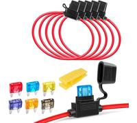 5pcs 16awg Porte-Fusibles Lame Enfichable Etanche Avec Fil, Dc 32v 20a Add-A-Circuit Pour Camion Voiture, Avec 6 Pièces De F[3804]