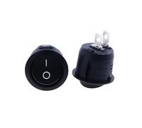 5Pcs 16mm Diameter Small Round Rocker Switches Black Round Black White Red 2 Pin ON-OFF Rocker Switch NWPNLXEA(Black 5PCS)