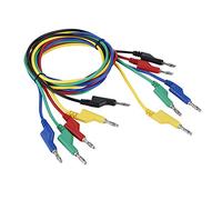 5pcs 1M 4mm Fiche Banane pour Multimètre Cordon d'Alimentation Cordons de Test Câble Connecteur Câble Double Tête Fiche Banane pour Multimètre
