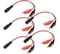 5pcs 2.1mm × 5.5mm DC12V/24V Female Plug Crocodile Clip Power Cable Connectors 28cm