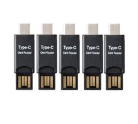 5PCS 2 en 1 Lecteur Carte mémoire MICRO SD SDHC SDXC USB A TYPE C, Adaptateur Micro SD USB TypeC