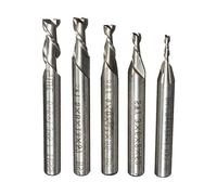 ChaRLes 5Pcs 2 Flûte 2/3/4/5 / 6mm 6mm Tige Fraise Hss Fraise En Bout CNC Gravure Bit