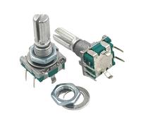 5PCS 20 Position 360 Degree Rotary Encoder EC11 w Push Button 5Pin Handle Long 15/20MM With A Built In Push Button Switch NWPNLXEA(20MM Plum handle)