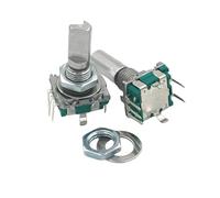 5PCS 20 Position 360 Degree Rotary Encoder EC11 w Push Button 5Pin Handle Long 15/20MM With A Built In Push Button Switch NWPNLXEA(20MM Half handle)