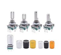 5pcs 20 Position EC11 Knob Switch Incremental 360 Rotary Encoder Module 15/20mm Plum Half Shaft Digital Potentiometer NWPNLXEA(20mm Plum Handle)