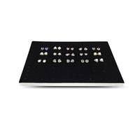 5pcs 216 Holes Earrings Display Pad Studs Storage Jewelry Tray Inner Box Insert DIY Sponge Mat 33.5 * 22.5 * 1cm(Black Velvet)