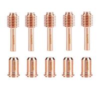 5pcs 220478 Electrode + 5 pcs 220480 Embouts de buses Consommables pour la torche MAX30Plasma, convient pour la torche MAX30 à plasma, avec une excellente conductivité électrique et thermique