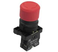 5Pcs 22mm 1 NC Red Sign Emergency Stop Push Button Switch 600V 10A ZB2-BE102C