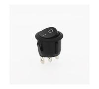 5Pcs 22mm Diameter Small Round Rocker Switches Black Round Black 3Pin ON-OFF ON-OFF-ON Rocker Switch NWPNLXEA(Yuan-2D3P)