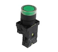 5Pcs 22mm NO Green Illuminated Light Momentary Push Button Switch AC 220V ZB2-EW3361