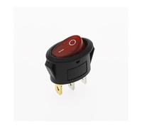 5Pcs 25 * 16 * 23mm On/Off Rocker Switch 3Pin Switch 6A 250V 10A 125V AC Electrical Accessories With LED light 220V NWPNLXEA(Rot)