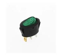 5Pcs 25 * 16 * 23mm On/Off Rocker Switch 3Pin Switch 6A 250V 10A 125V AC Electrical Accessories With LED light 220V NWPNLXEA(Green)