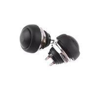 5Pcs 2Pin Switch 12mm 1A switch PB86-33B 12v momentary Push button Switch reset Non-locking pbs33b NWPNLXEA(Nero)