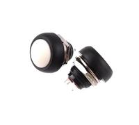 5Pcs 2Pin Switch 12mm 1A switch PB86-33B 12v momentary Push button Switch reset Non-locking pbs33b NWPNLXEA(Weiß)