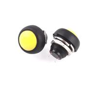 5Pcs 2Pin Switch 12mm 1A switch PB86-33B 12v momentary Push button Switch reset Non-locking pbs33b NWPNLXEA(Gelb)