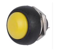 5Pcs 2Pin Switch 12mm 1A Switch PBS33B 12V Momentary Push Button Switch Reset Non-locking PBS-33B NWPNLXEA(Gelb)