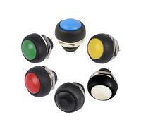 5Pcs 2Pin Switch 12mm 1A Switch PBS33B 12V Momentary Push Button Switch Reset Non-locking PBS-33B NWPNLXEA(Blau)