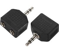 5pcs 3.5mm 3 Pin Stereo Audio Splitter Adapter For Headphones,Trs Male To Dual Female 1/8