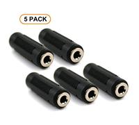 5PCS 3.5mm Stereo Jack to 3.5mm Audio Connecteurs adaptateur femelle/femelle.