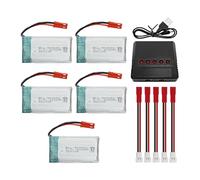 5PCS 3.7V 800mah Batterie au Li & Chargeur d'équilibre 5-en-1 pour MJX X400 X400W X800 X300C Sky Viper S670 V950HD V950str s1750 V2450 HS110 HS200 HS200W HS110W Drone