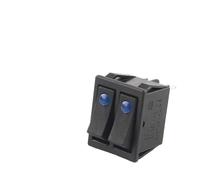 5PCS 31x25mm 6Pin 2/3 Position Double Light Rocker Switch 16A/250V 20A/125V ON-OFF/ON-OFF-ON Boat Power Car Switch NWPNLXEA(Blue Dot Light)