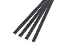 5pcs 3K Carbon Fiber Sheet Black Length 500mm, 0.3-1.5mm Thick Laminate Plate Lightweight for Crafting(0.8x3x500mm)