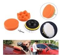 5pcs 4 outil de kit tampon de polissage polisseur voiture avec adaptateur foret M10