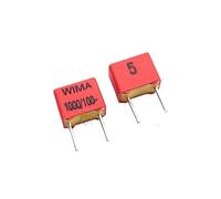 5pcs/50pcs Film capacitor 100V 102 0.001UF 100V 1000PF 1NF 102J 5% FKP2 Pitch 5mm AUOQKQUT(One Size)
