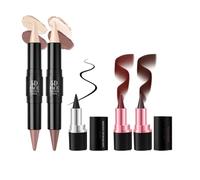 5PCS 5D Makeup Set 2 In 1 Lip Line And Lipstick Double End Crème Bronzer & Highlight Sticks Make Up Kits Duals Endd End Cream Contouring Stick