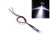 5pcs 5mm Pre-Wired with Holders Emitting Diodes Bulb Lights for Hobbyists 3V 6V 9V 12V-220V Red Yellow Blue Green White (Color : White, Size : 220V)
