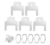 5pcs 770301 Clé de Distributeur d'Essuie-Tout, Acier Inoxydable Distributeur de Papier Toilette avec 5 Porte-Clés Clé de Support d'Essuie-Tout en Papier de Soie Compatible avec Kimberly Clark