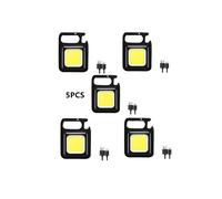 5PCS 800LM (1.5-3hours) Mini lampe de poche LED 1500lm, porte-clés multifonctionnel, Portable, COB, lampes de Camping, chargeur USB, lampes de travail, lanterne de pêche ""Nipseyteko