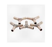 5pcs 8mm 3-Way Y-shaped Brass Air and Gas Hose Barb Connector Tube Coupler Replacement for Various Uses