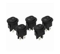 5Pcs AC 6A/250V 10A/125V 4Pin ON-OFF 2 Position Circle Rocker Switch NWPNLXEA