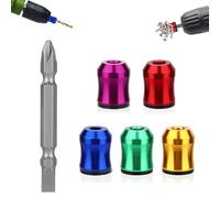 5pcs Anneau Magnétique Robuste pour Vis, Avec Anneau de Rangement Double pour Embouts de Tournevis Adapté à l'Entretien du Bois et aux Réparations Domestiques