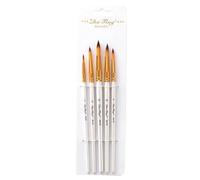 5pcs Art Brush Set Artists Professional Paint Brushes Artists Gift Professional Paint Brushes Watercolor Acrylic Oil Painting for Children and Adults (Pointe Blanche)