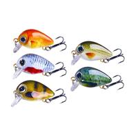 5PCS Artificial Fishing Swimbaits Mini Rocking Crankbait Lures for Bass Tro | 5PCS Mini Artificial Fishing Swimbaits With Rocking Crankbait Action For Bass Trout Catfish Crappie And Outdoor Casting