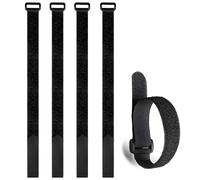 5pcs Attache Cable Scratch Réutilisable et Boucle Pour L'organisation Des Câbles de PC, La Télévision, Le Bureau - 20 x 500mm, Noir
